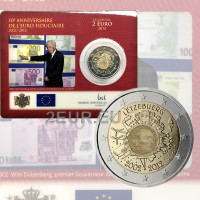 Lussemburgo 2 euro fdc 2012 - 10 anni di contante in euro