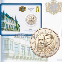 Lussemburgo 2 euro fdc 2020 - 200° anniversario della nascita del principe Enrico d'Orange-Nassau
