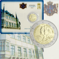 Lussemburgo 2 euro fdc 2022 - 10 anni dal matrimonio del granduca ereditario Guillaume e della granduchessa ereditaria Stéphanie