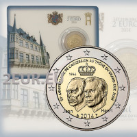 Lussemburgo 2 euro fdc 2014 - 50° anniversario dell'ascesa al trono del granduca Giovanni