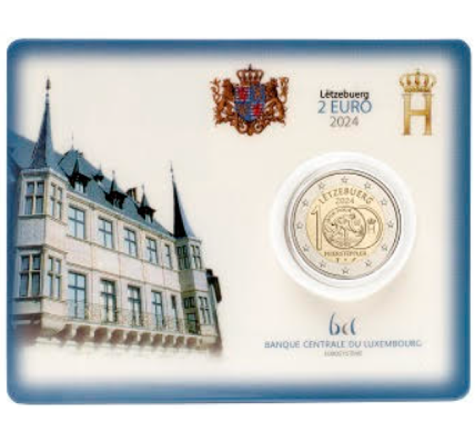 Lussemburgo 2 euro fdc 2024 - Centenario dell'introduzione del franco lussemburghese