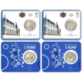 Lussemburgo 2 euro fdc 2025 - 75° anniversario della Dichiarazione Schuman + 25° anniversario dell'ascesa al trono del Granduca Henri