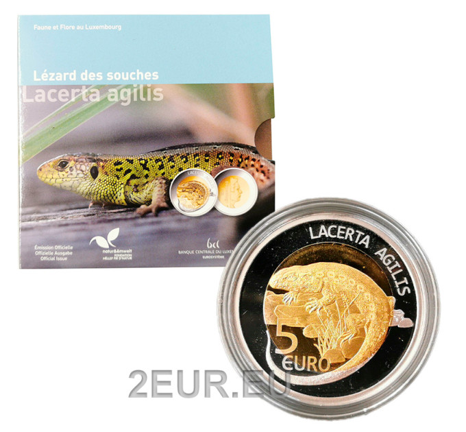 Lussemburgo 5 euro argento Proof 2021 - Lacerta