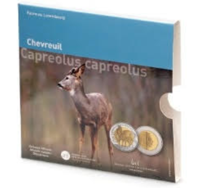 Lussemburgo 5 euro argento Proof 2025 - Fauna e Flora - capriolo europeo