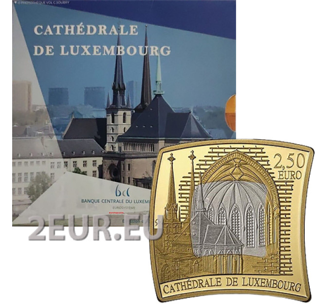 Lussemburgo 2,5 euro argento PROOF 2023 - Cattedrale di Notre Dame