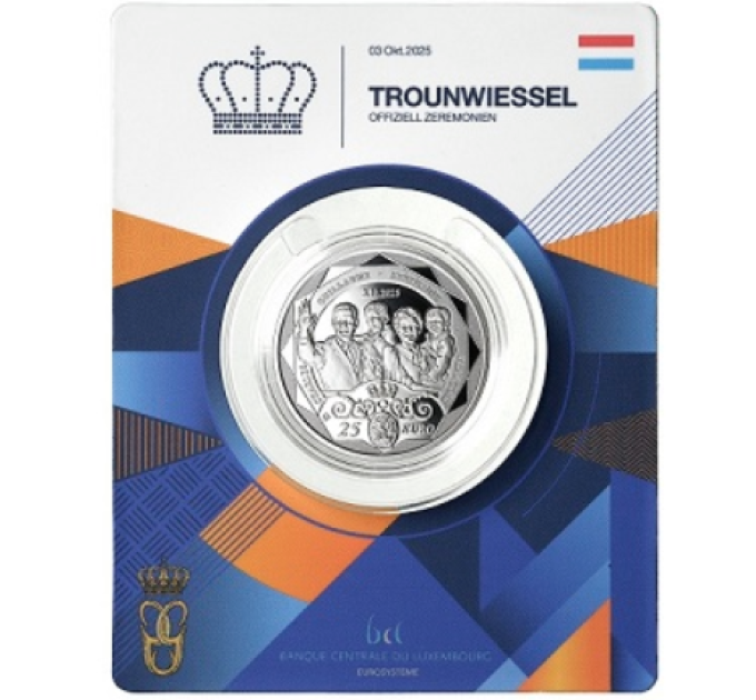 Lussemburgo 25 euro argento Proof 2026 - EVENTI IMPORTANTI LEGATI ALLA DINASTIA