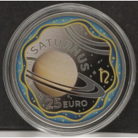 Lussemburgo 25 euro argento Proof 2026 - Il sistema solare - Saturno