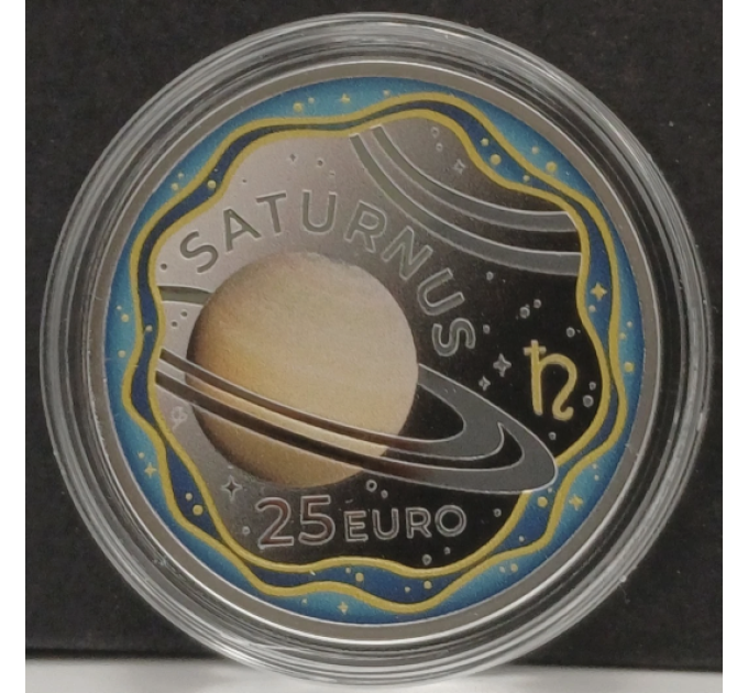 Lussemburgo 25 euro argento Proof 2026 - Il sistema solare - Saturno