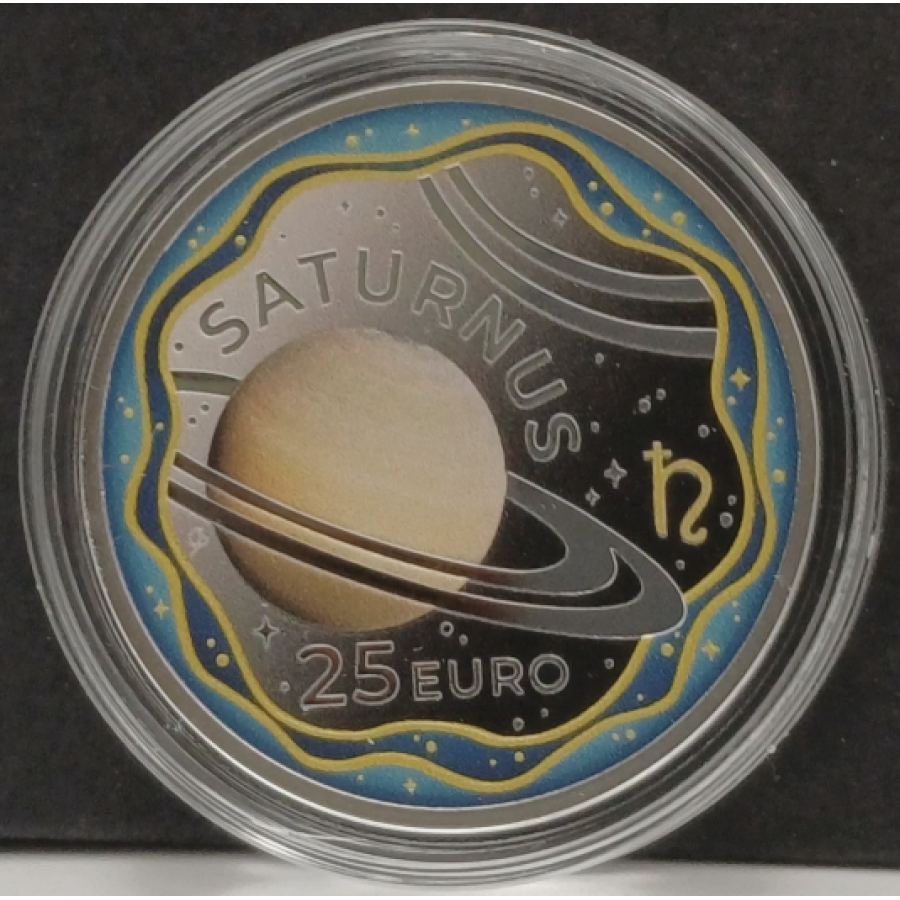 Lussemburgo 25 euro argento Proof 2026 - Il sistema solare - Saturno