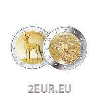 Malta 2 Euro UNC 2026 - Il cane del faraone + Valletta