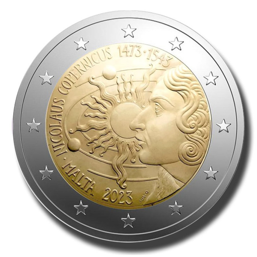 Malta 2 euro UNC 2023 - 550° anniversario della nascita di Niccolò Copernico