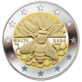 Malta 2 euro UNC 2024 - Ape mellifera maltese