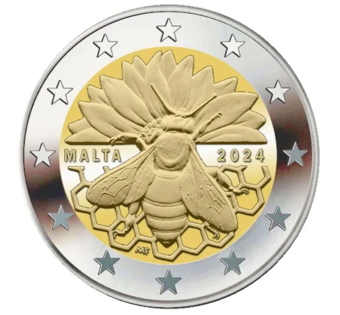 Malta 2 euro UNC 2024 - Ape mellifera maltese