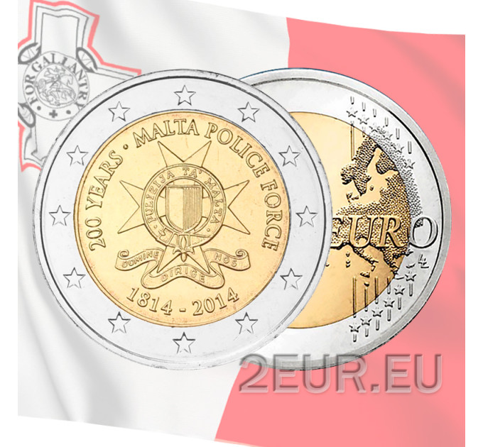 Malta 2 euro UNC 2014 - Bicentenario delle forze di polizia di Malta
