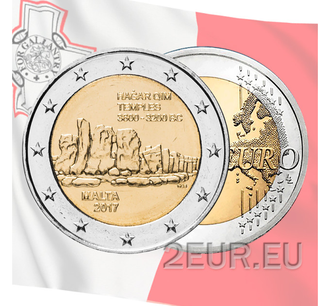 Malta 2 euro UNC 2017 - Templi di Hagar Qim