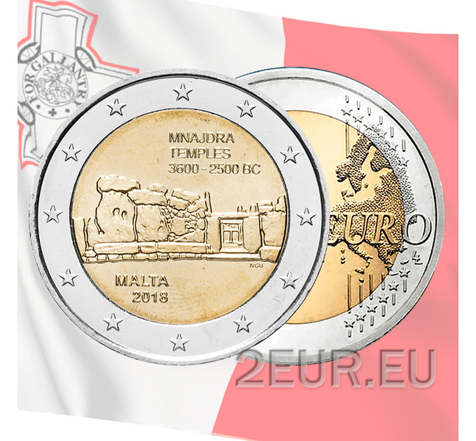 Malta 2 euro UNC 2018 - Templi di Mnajdra