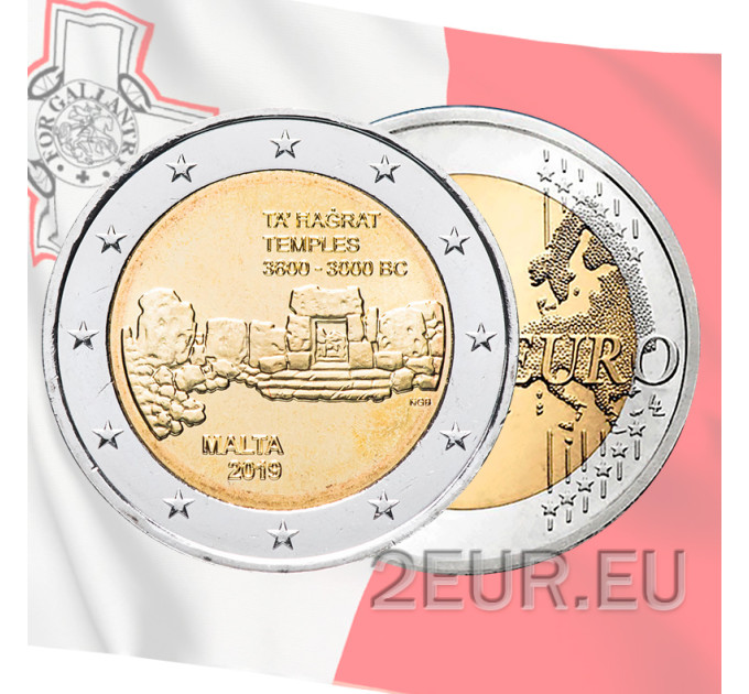 Malta 2 euro UNC 2019 - Templi di Ta Hagrat