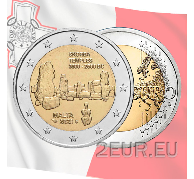 Malta 2 euro UNC 2020 - Siti Preistorici Maltesi - Templi di Skorba