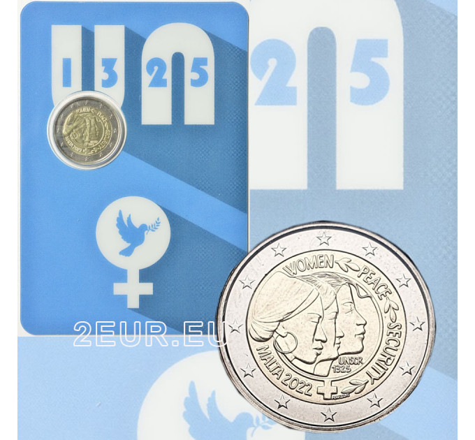 Malta 2 euro BU 2022 - Risoluzione del Consiglio di Sicurezza delle Nazioni Unite sulla pace e la sicurezza delle donne