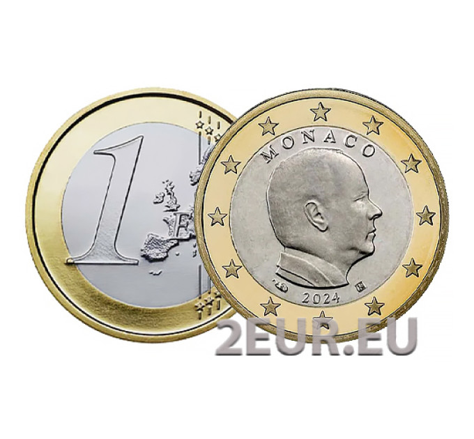 Monaco 1 euro FDC 2024 - Principe Alberto II
