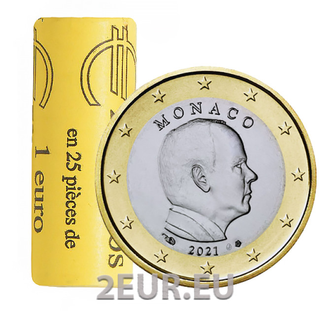 Monaco Rotolo da 1 euro 2021