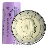 Monaco Rotolo da 2 euro 2016