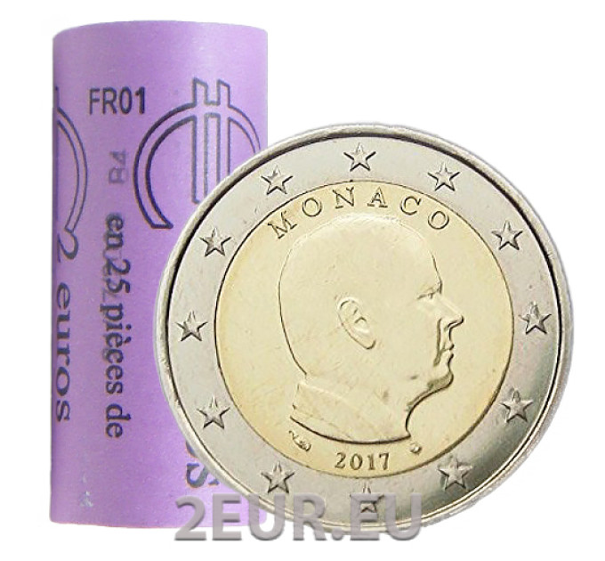 Monaco Rotolo da 2 euro 2017