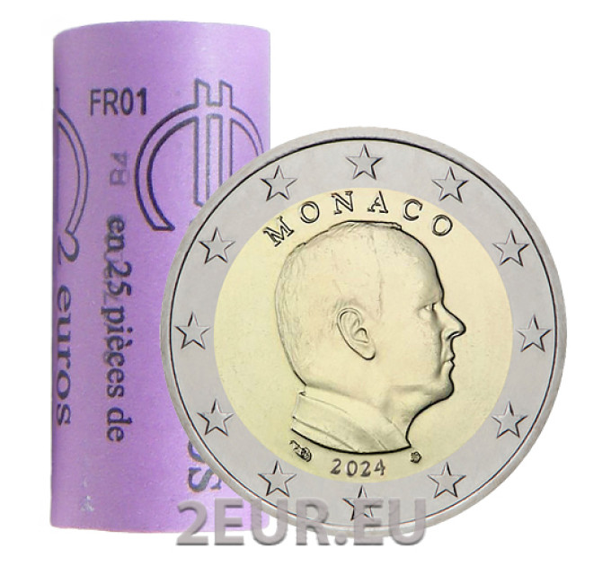 Monaco Rotolo da 2 euro 2024