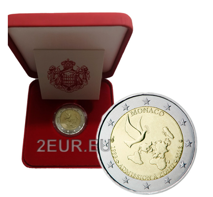 Monaco 2 euro FDC 2013 - 20° ANNIVERSARIO ADESIONE ONU