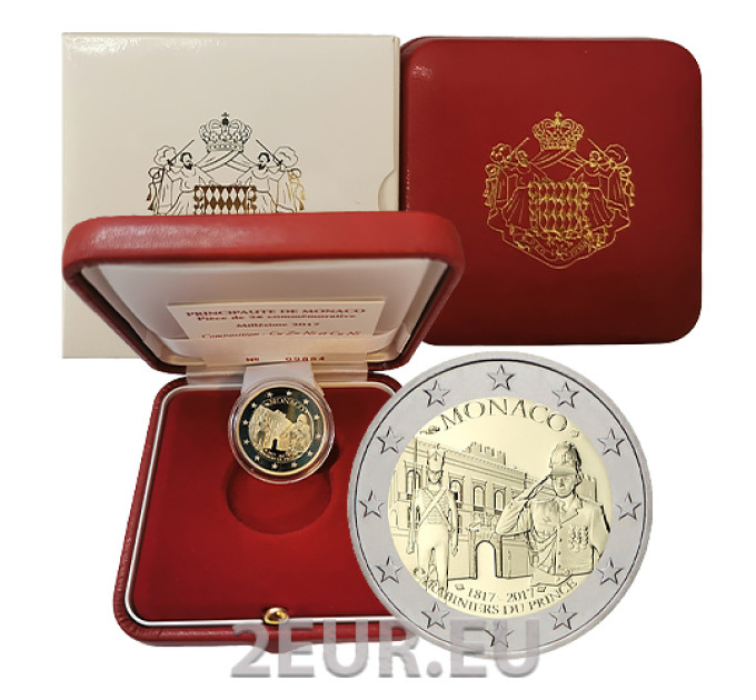 Monaco 2 euro PROOF 2017 - 200 anni dalla fondazione dell'Arma dei Carabinieri del Principe
