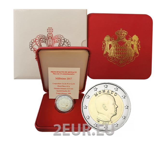Monaco 2 euro FDC 2017 - Principe Alberto II