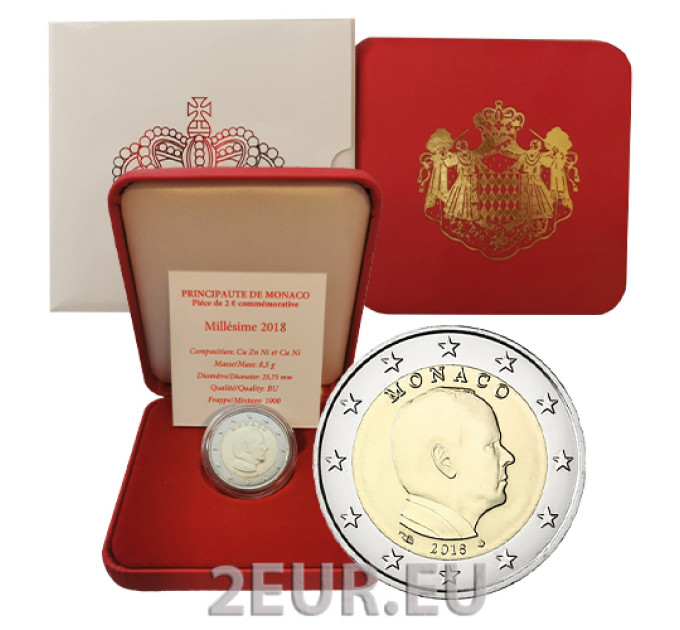 Monaco 2 euro FDC 2018 - Principe Alberto II