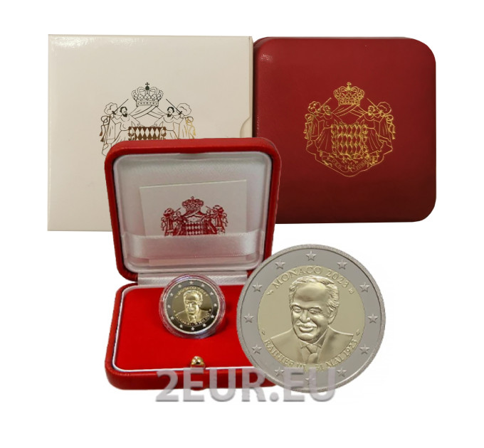Monaco 2 euro PROOF 2023 - 100° anniversario della nascita del principe Ranieri III
