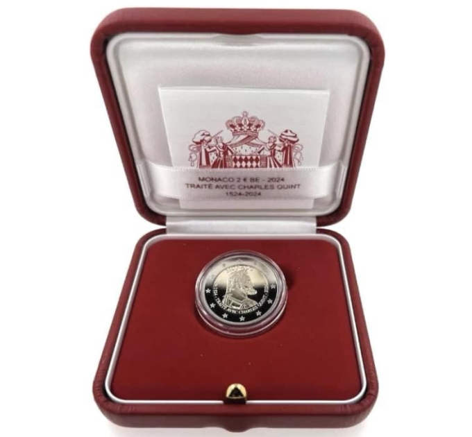 Monaco 2 euro PROOF 2024 - 500 anni del trattato con Carlo V
