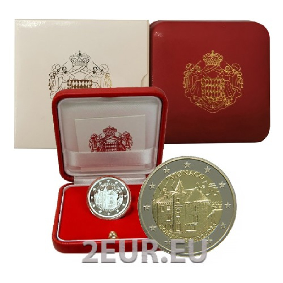 Monaco 2 euro PROOF 2025 - Contea di Carladès