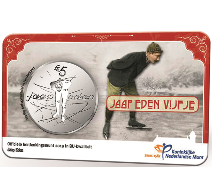 Paesi Bassi 5 euro UNC 2019 - Jaap Eden