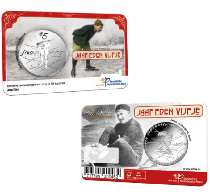Paesi Bassi 5 euro UNC 2019 - Jaap Eden