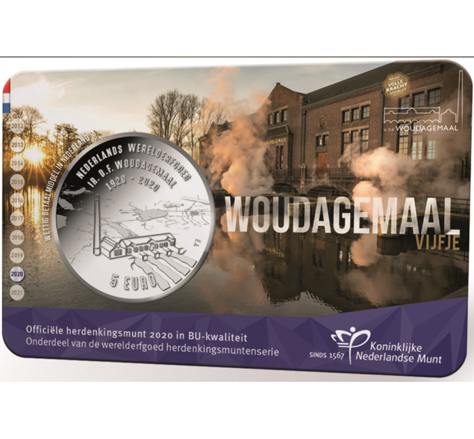 Paesi Bassi 5 euro UNC 2020 - Woudagemaal