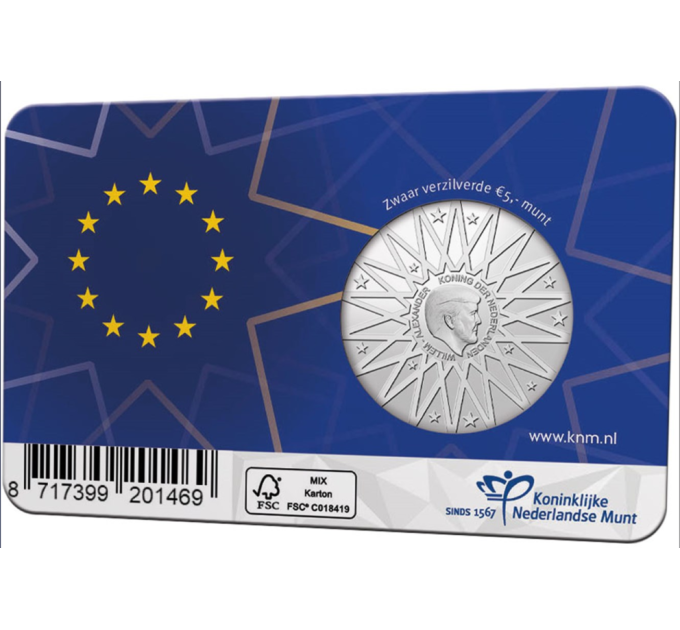 Paesi Bassi 5 euro UNC 2022 – Trattato di Maastricht