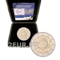 Paesi Bassi 2 euro proof 2012 – 10 anni di euro contante