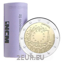 Portogallo 2 euro UNC rotolo 2015 - 30° anniversario della bandiera dell'UE