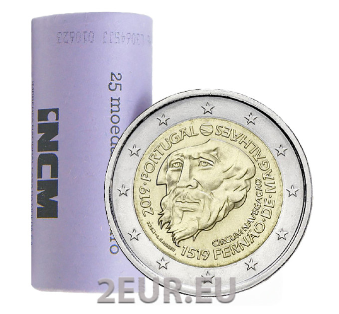 Portogallo 2 euro UNC rotolo 2019 - 500° Anniversario della Prima circumnavigazione della Terra di Magellano