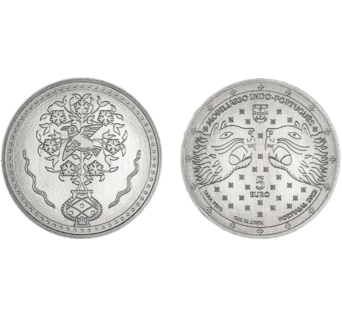 Portogallo 5 euro UNC 2023 - Mobili indo-portoghesi