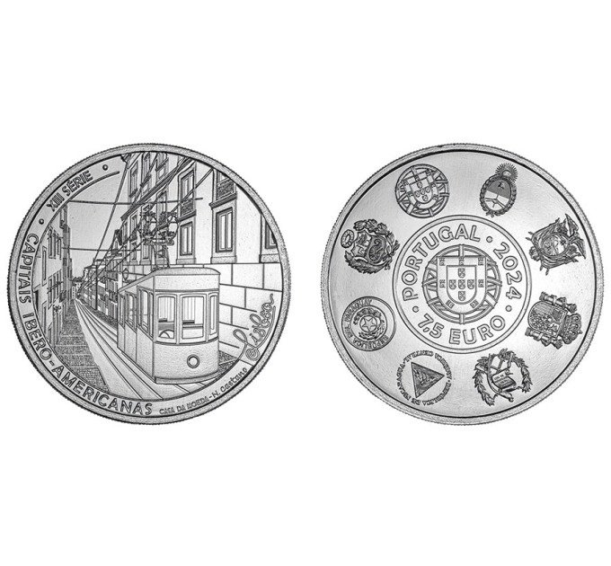 Portogallo 7,5 euro UNC 2024 - Capitali iberoamericane, Lisbona