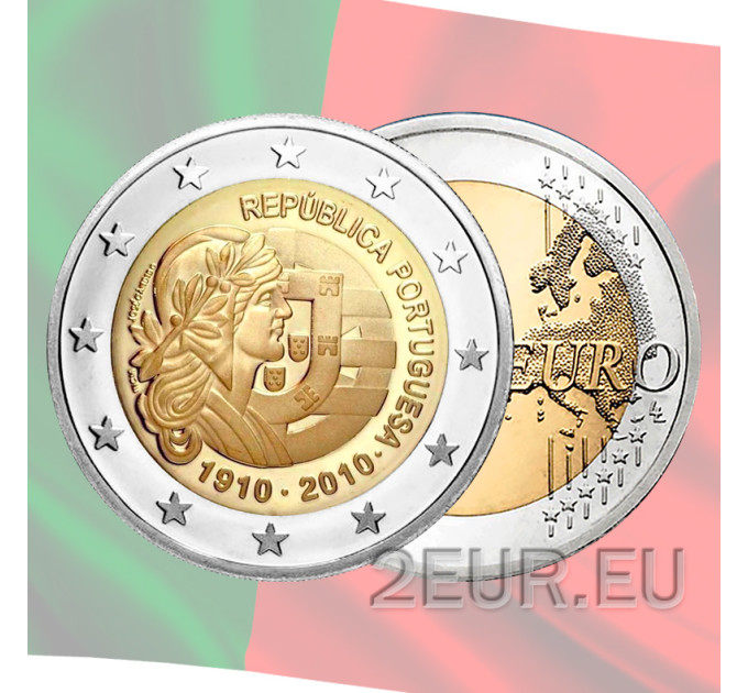 Portogallo 2 euro UNC 2010 - Centenario della Repubblica Portoghese