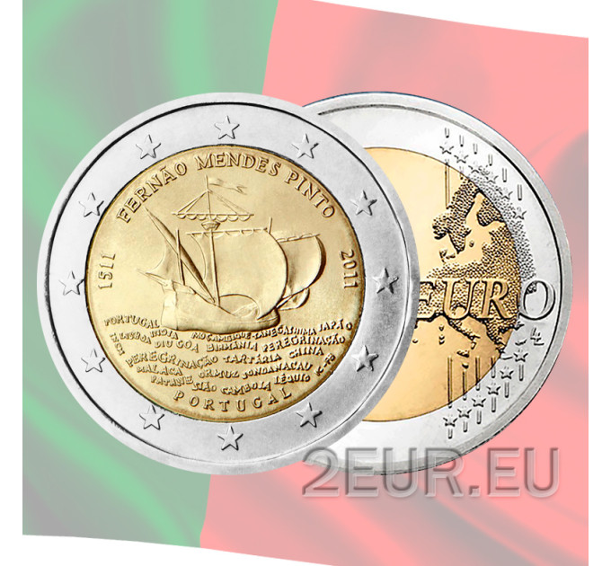 Portogallo 2 euro UNC 2011 - 500° anniversario della nascita di Fernao Mendes Pinto