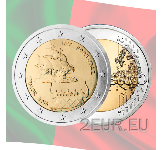 Portogallo 2 euro UNC 2015 - 500 anni dal primo contatto con Timor