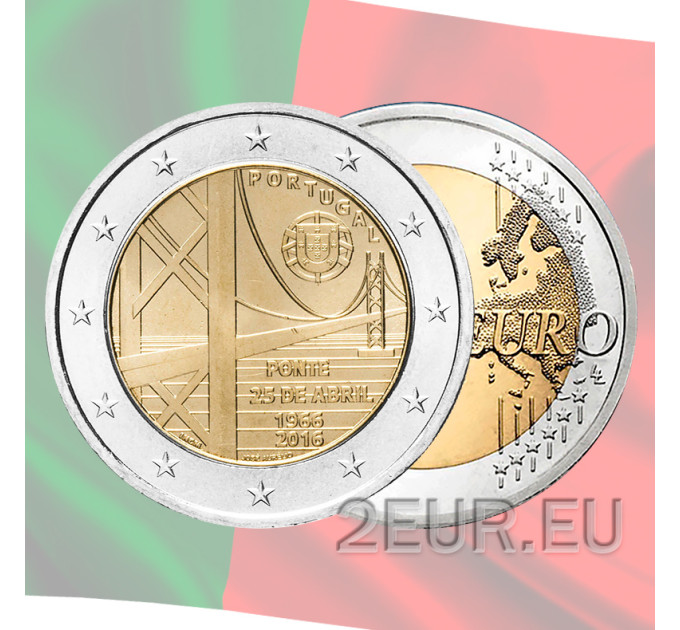Portogallo 2 euro UNC 2016 - 50 anni dall'inaugurazione del ponte del 25 aprile