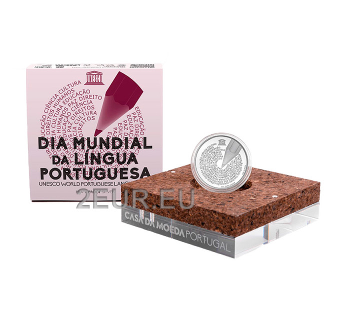 Portogallo 5 euro argento proof 2020 - Giornata Mondiale della Lingua Portoghese dell'UNESCO