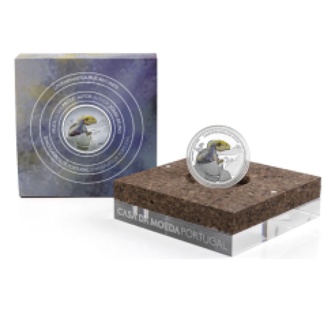 Portogallo 5 euro argento proof 2022 - Dinosauri in Portogallo - Lourinhanosaurus Antunesi